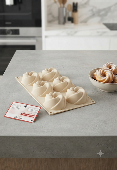 Stampo in Silicone Professionale per Dolci a Forma di Spirale – 6 Cavità