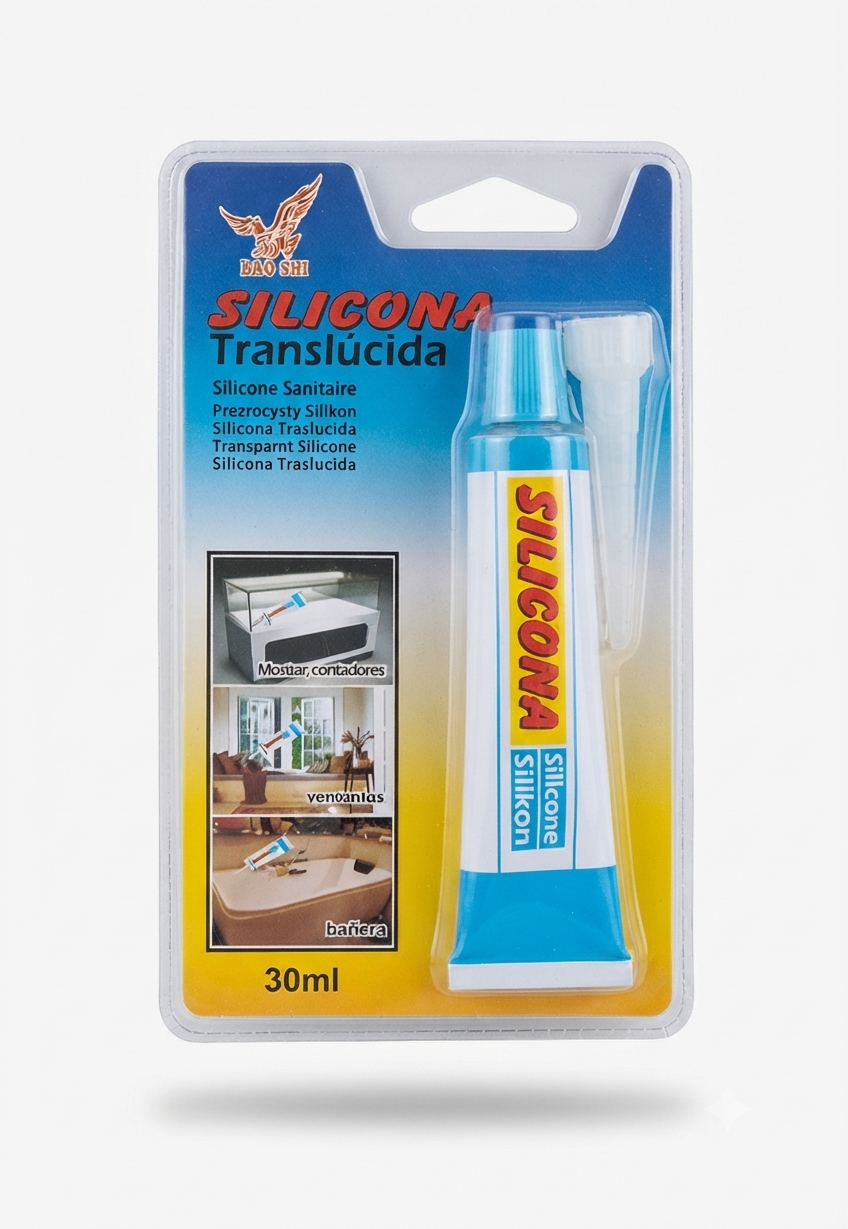 Silicone Sigillante Trasparente (30ml) | Ideale per Casa, Bagno e Fai-da-te