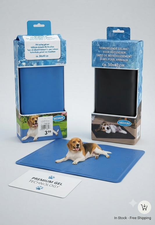 Tappetino Refrigerante in Gel per Cani e Gatti - Taglia Media (50x40 cm)