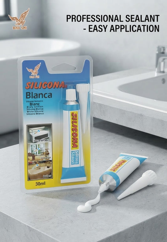 Sigillante Siliconico Professionale BAO SHI - 30ml (Bianco)