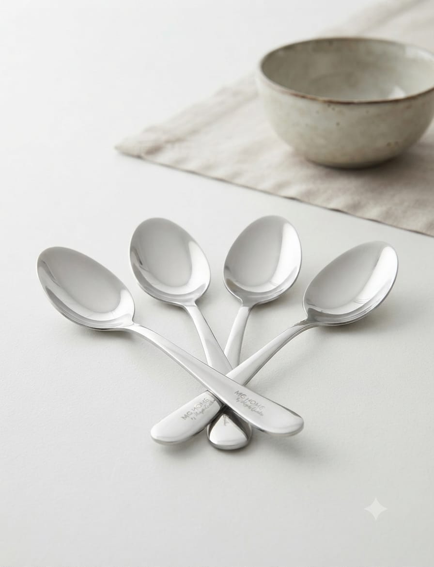 Set 4 Cucchiaini da Dessert/Caffè MG Home by Magda Gessler – Acciaio Inox Elegante