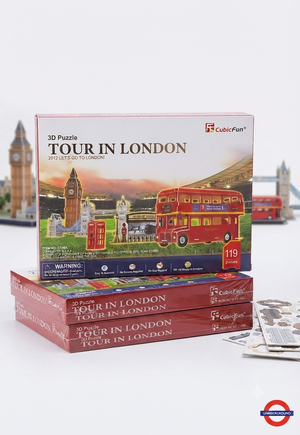 Puzzle 3D Tour in London – CubicFun, 119 Pezzi