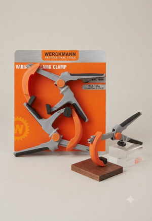 Set 2 Morsetti a Scatto Werckmann – Apertura 75mm – Forza di Serraggio 3.6kg