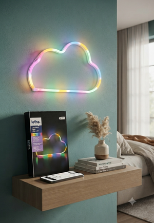 Insegna LED a forma di Nuvola – Illuminazione RGB Colorata