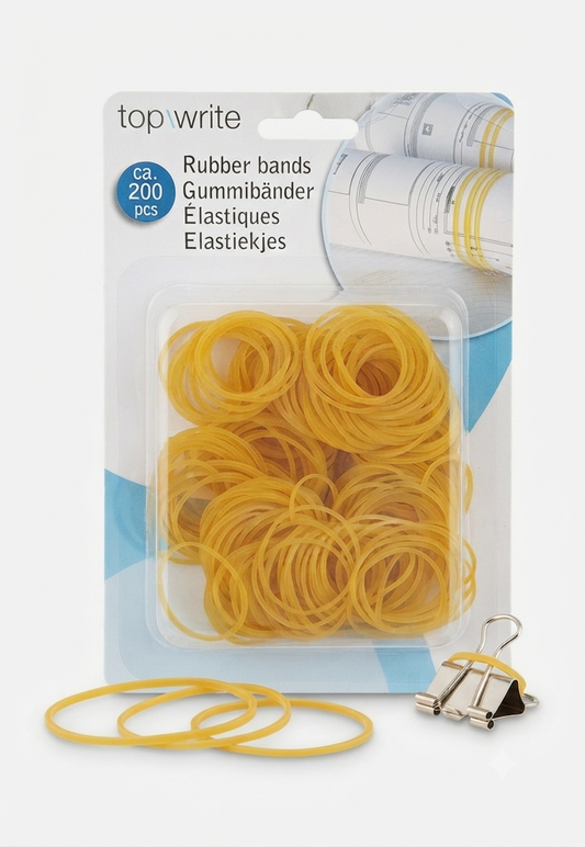Elastici in Gomma TopWrite – Confezione da 200 Pezzi – Alta Resistenza